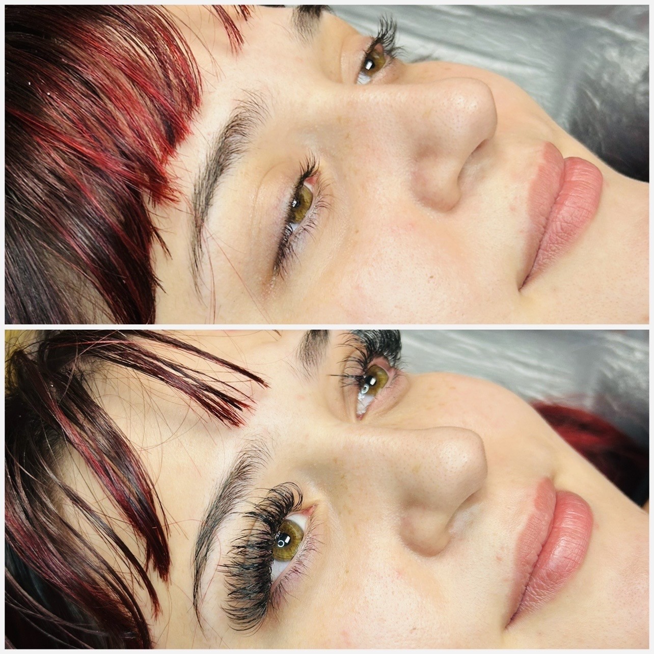 volume lash before and after